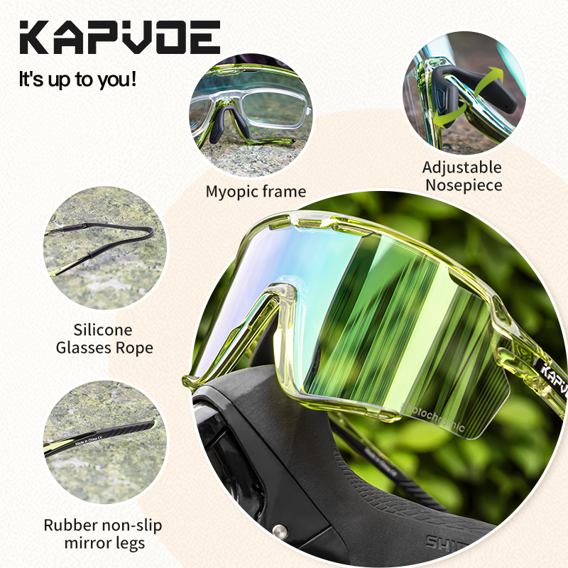 Wholesale Price US$12.20 KAPVOE K170-PH Photochromic Cycling Sports Sunglasses