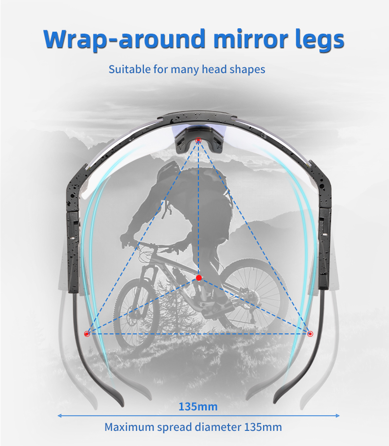 Wholesale Price US$13.00 Kapvoe K100-PH-REVO Photochromic Cycling Sunglasses