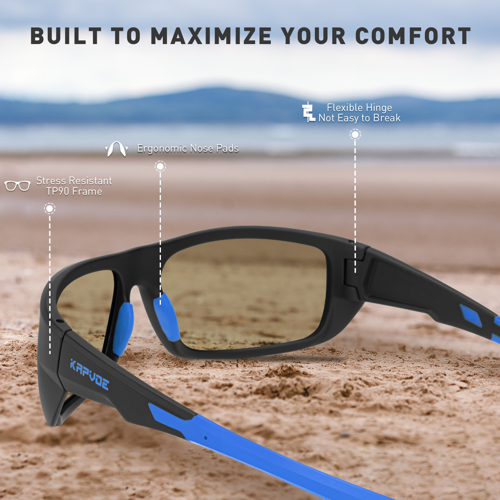 Wholesale Price US$5.80 KAPVOE K2403 Polarized Sports Sunglasses