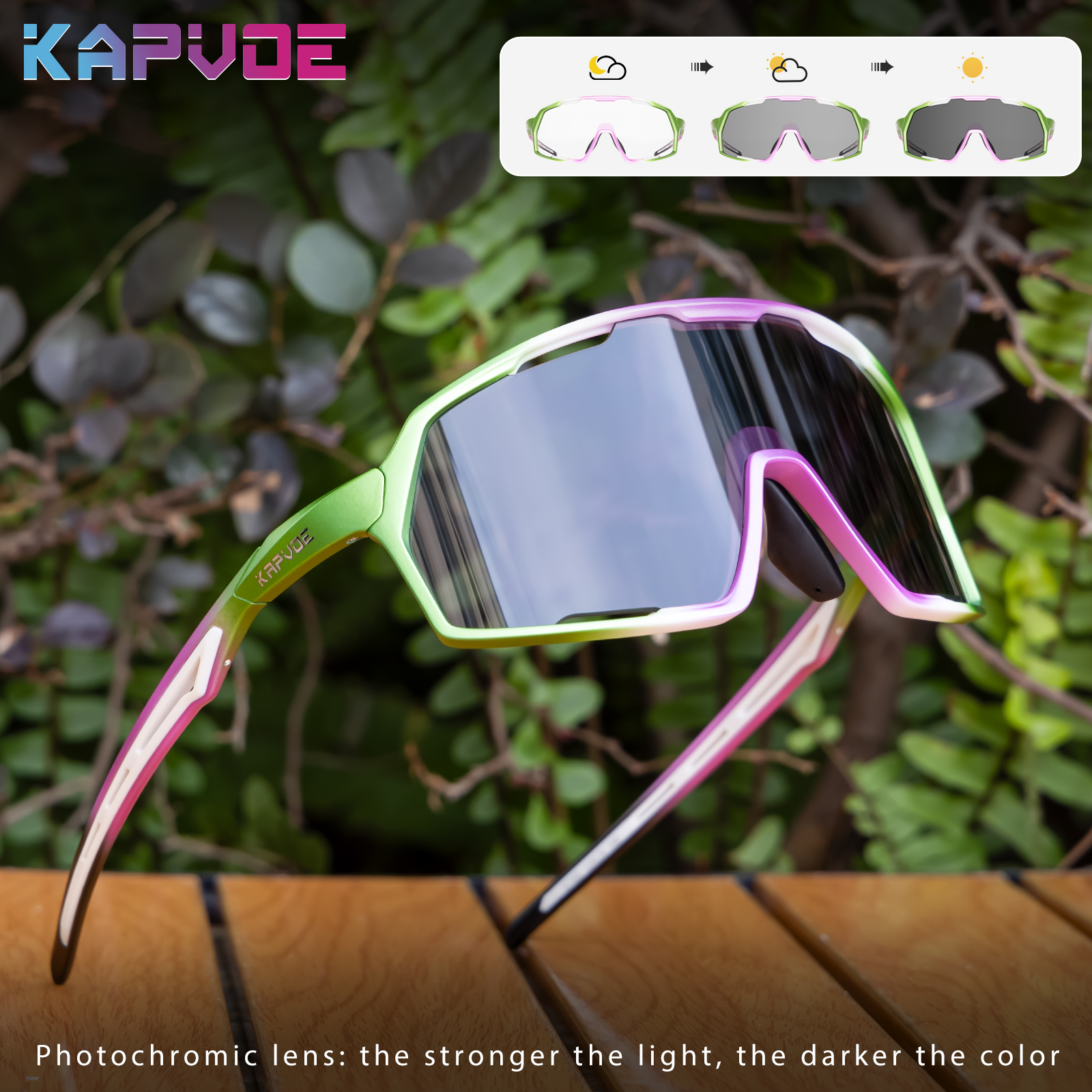 Wholesale Price US$9.50 Kapvoe K160-PH-REVO Interchangeable Lens Cycling Sunglasses